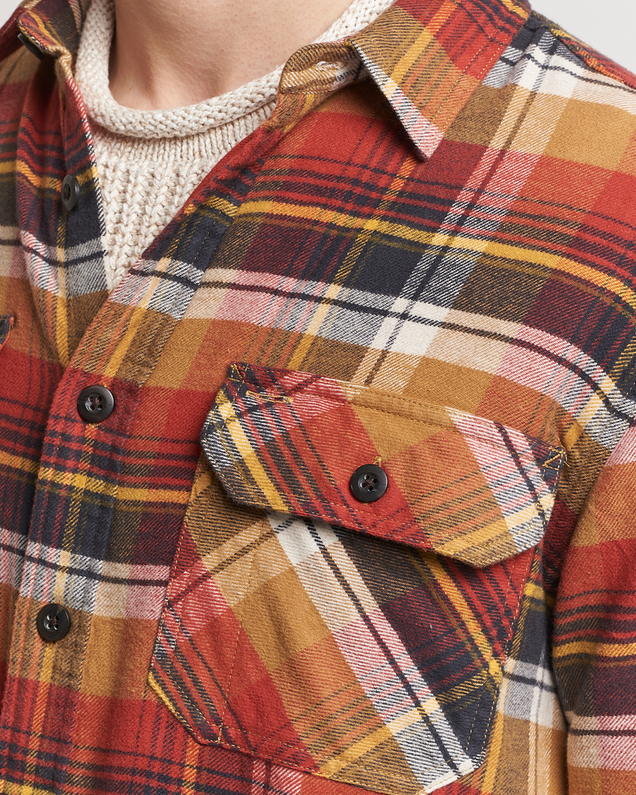 Homme | Chemises | Pendleton | Burnside Flannel Shirt Tan/Red Plaid