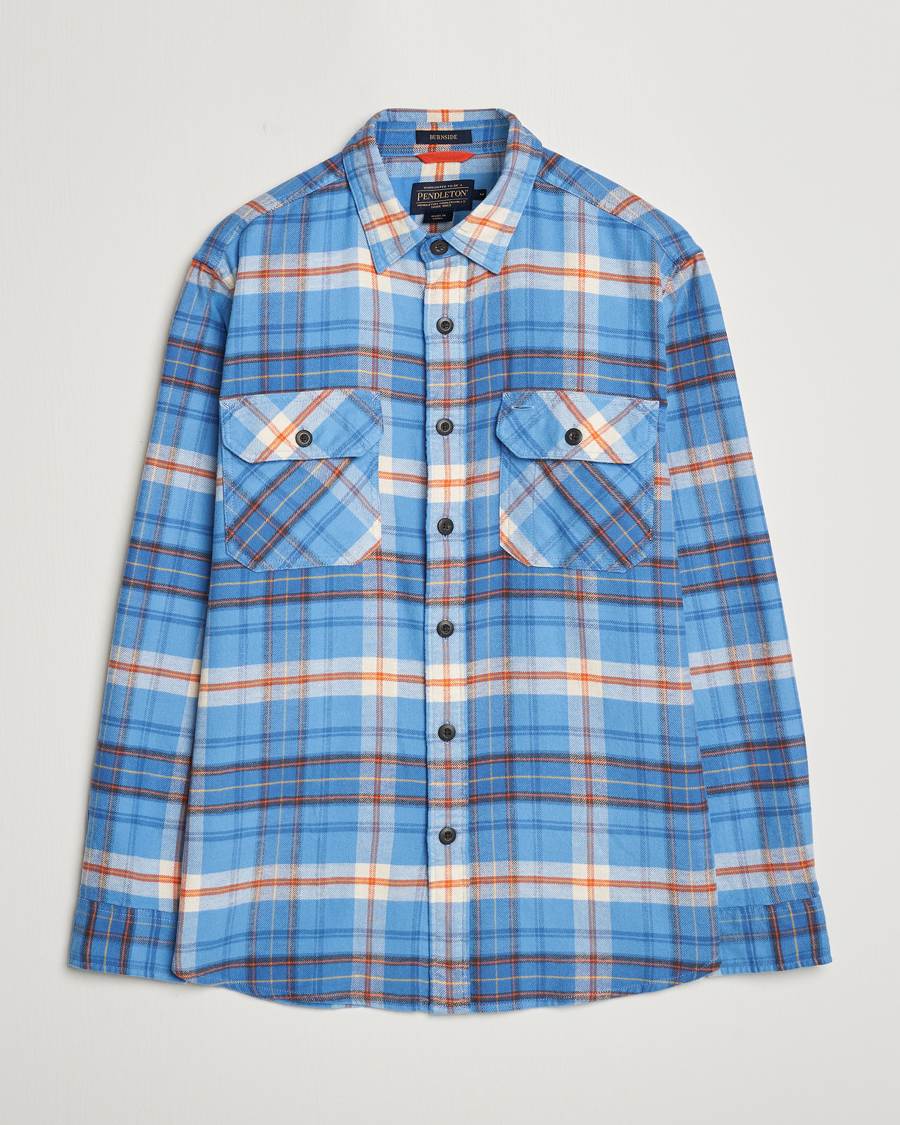 Homme | Chemises | Pendleton | Burnside Flannel Shirt Blue/Red Plaid