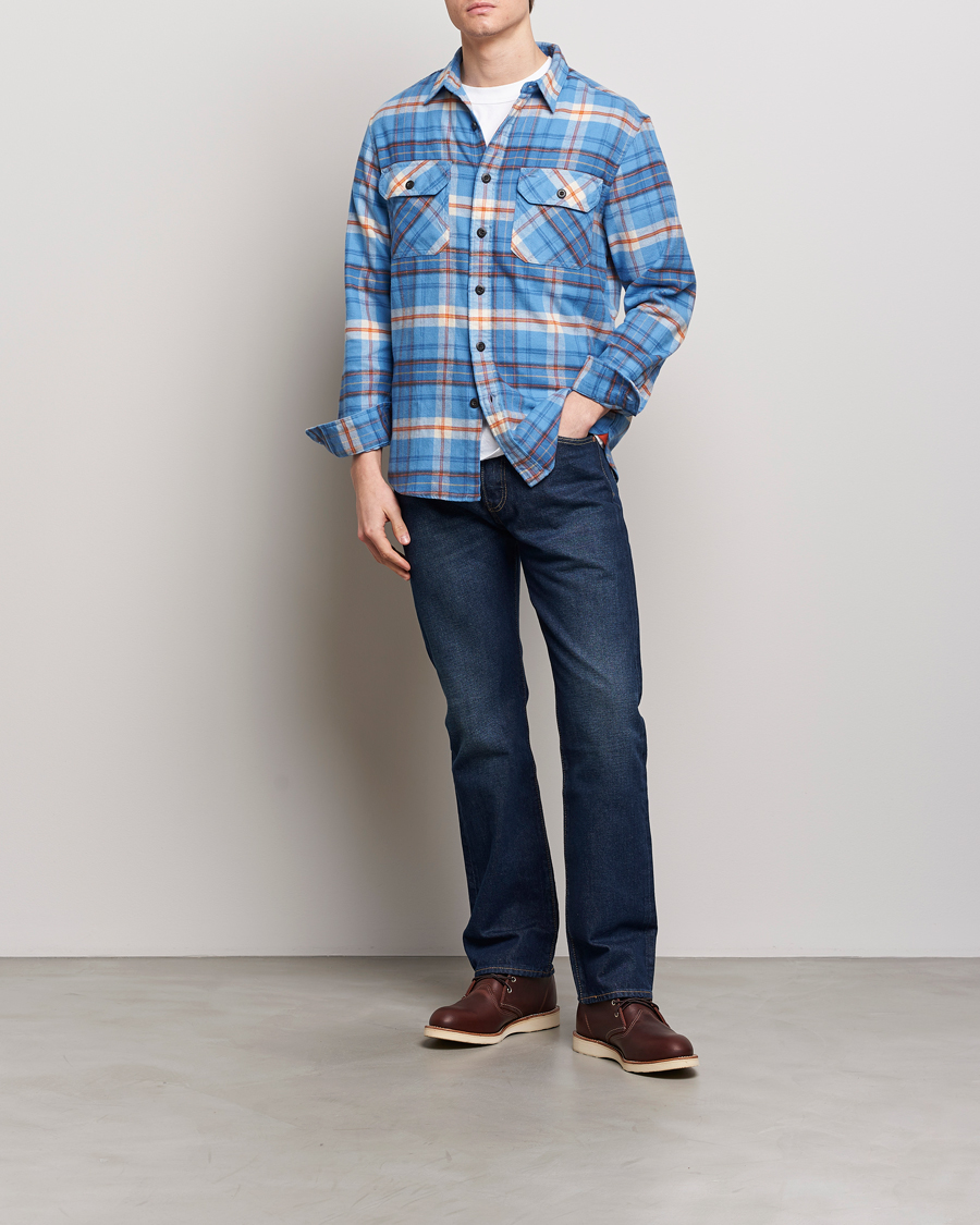 Homme | Chemises | Pendleton | Burnside Flannel Shirt Blue/Red Plaid