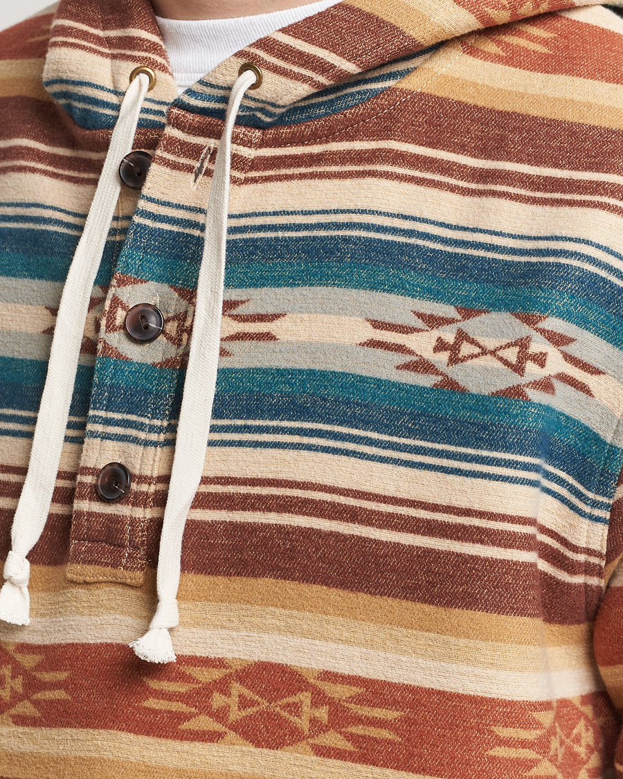 Homme | Pulls Et Tricots | Pendleton | Driftwood Hoody Azure/Brown Stripe