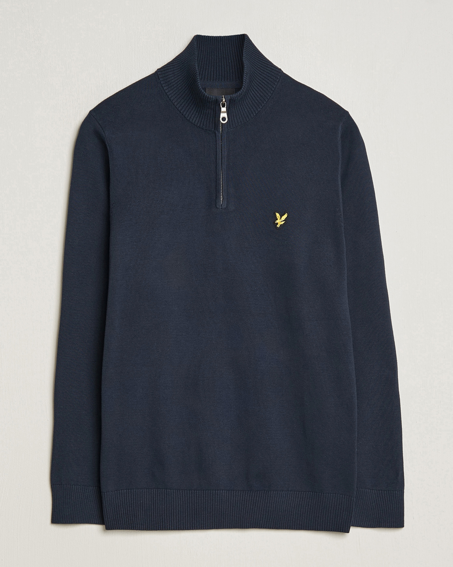 Homme | Pulls Et Tricots | Lyle & Scott | Cotton Knitted Half Zip Dark Navy