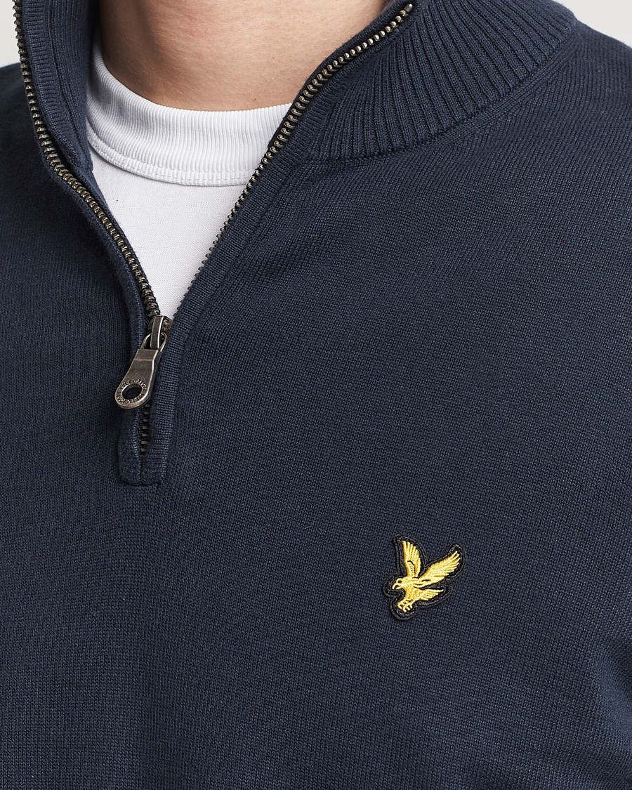 Homme | Pulls Et Tricots | Lyle & Scott | Cotton Knitted Half Zip Dark Navy