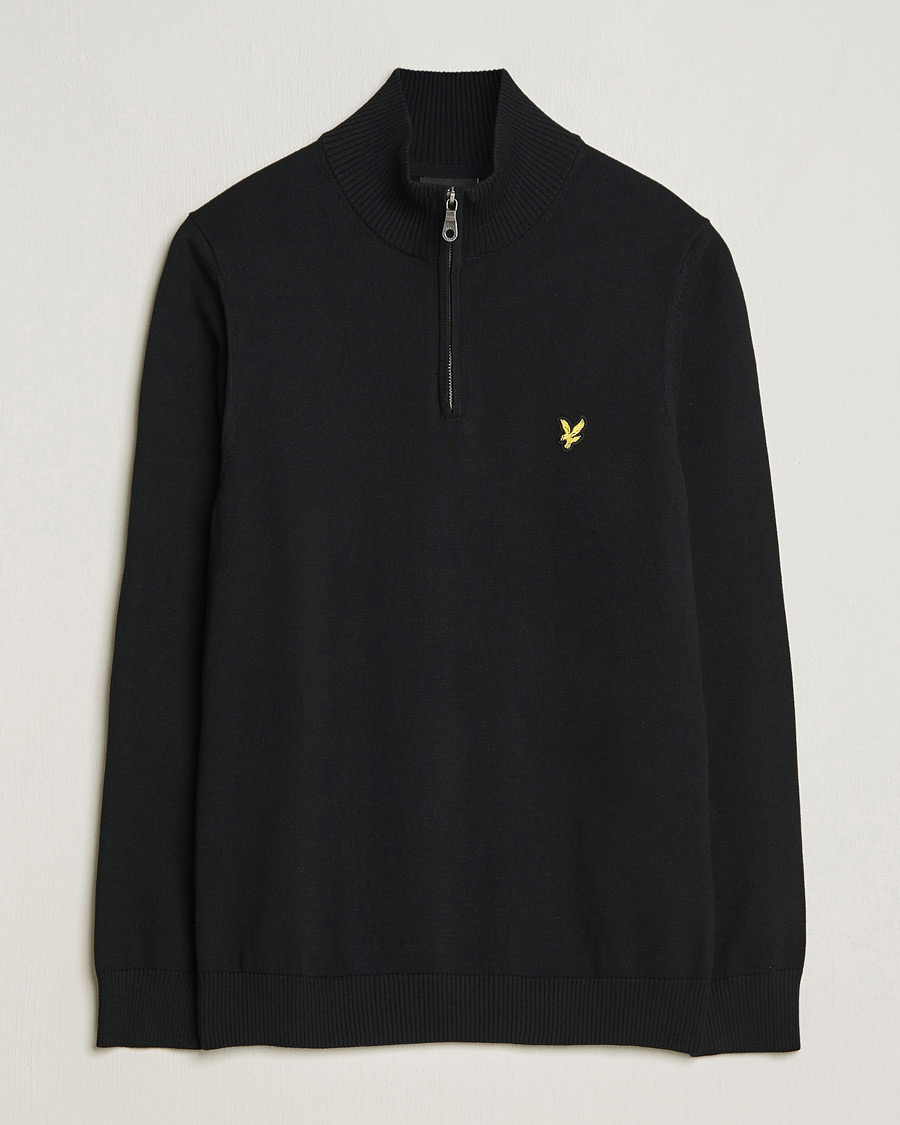 Homme | Pulls Et Tricots | Lyle & Scott | Cotton Knitted Half Zip Jet Black