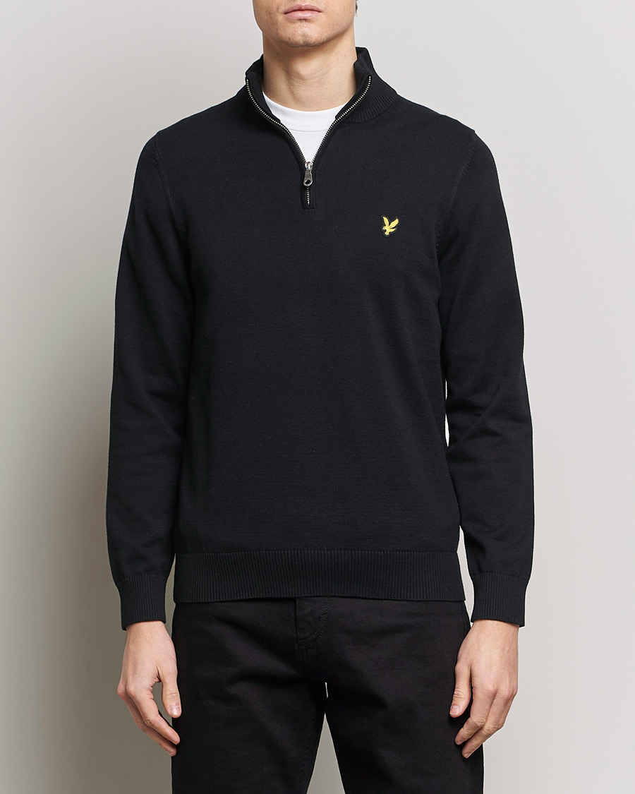 Homme | Pulls Et Tricots | Lyle & Scott | Cotton Knitted Half Zip Jet Black