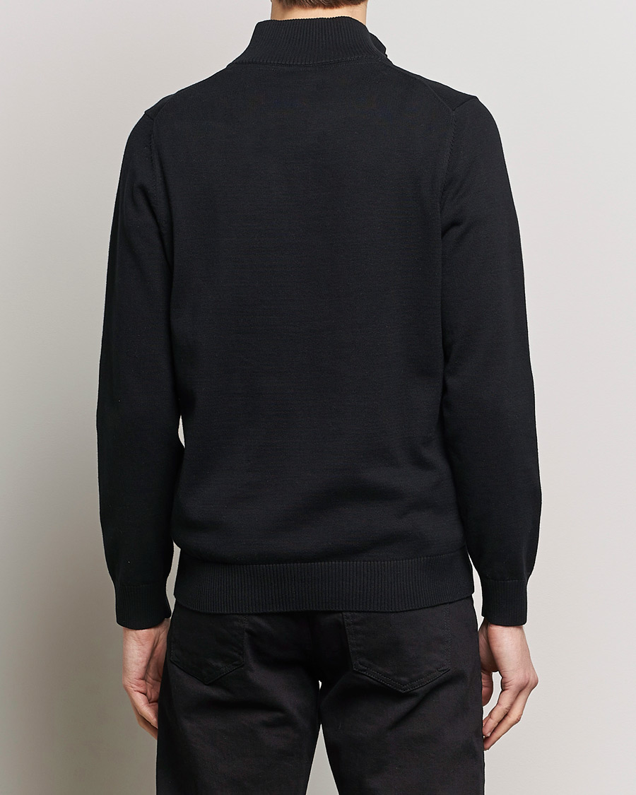 Homme | Pulls Et Tricots | Lyle & Scott | Cotton Knitted Half Zip Jet Black