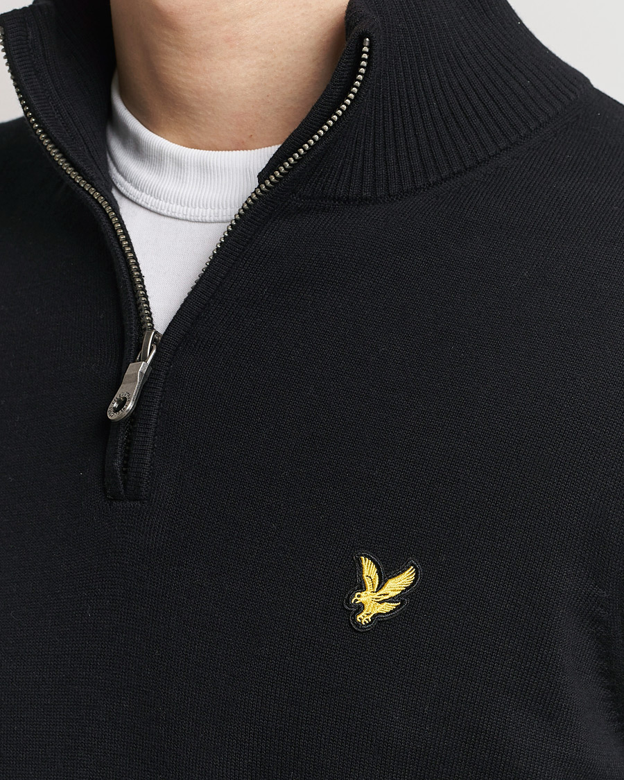 Homme | Pulls Et Tricots | Lyle & Scott | Cotton Knitted Half Zip Jet Black