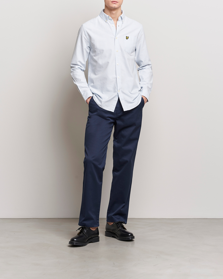 Homme | Chemises | Lyle & Scott | Lightweight Oxford Striped Shirt Blue/White