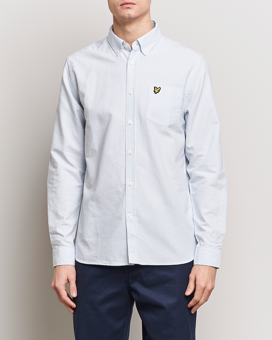 Homme | Chemises | Lyle & Scott | Lightweight Oxford Striped Shirt Blue/White