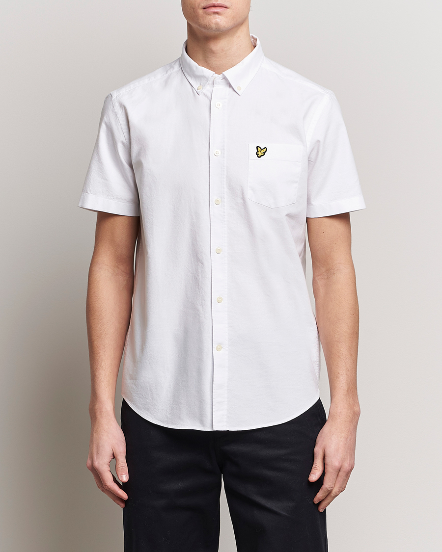 Homme | Chemises À Manches Courtes | Lyle & Scott | Lightweight Oxford Short Sleeve Shirt White