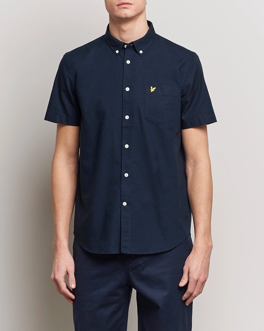 Homme | Vêtements | Lyle & Scott | Lightweight Oxford Short Sleeve Shirt Dark Navy