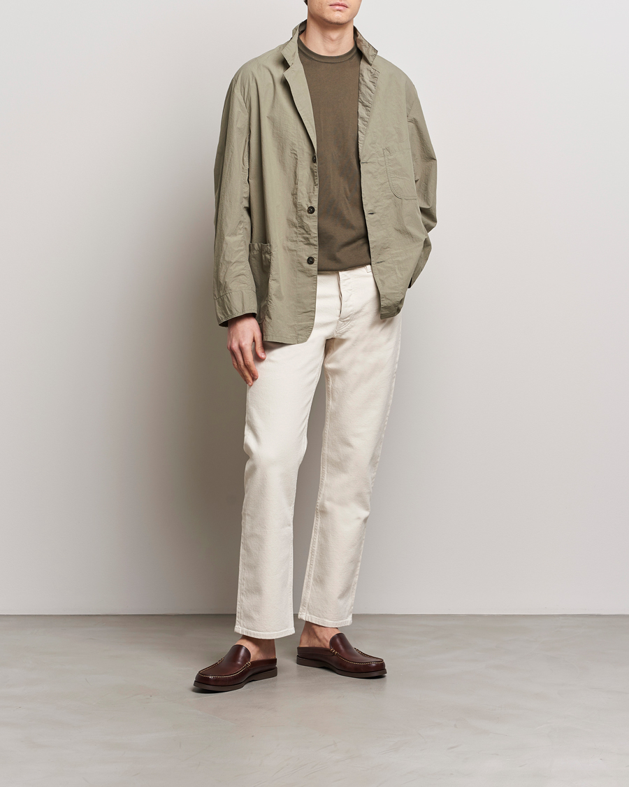 Homme | Blazers | orSlow | Unconstructed Cotton Blazer Greige