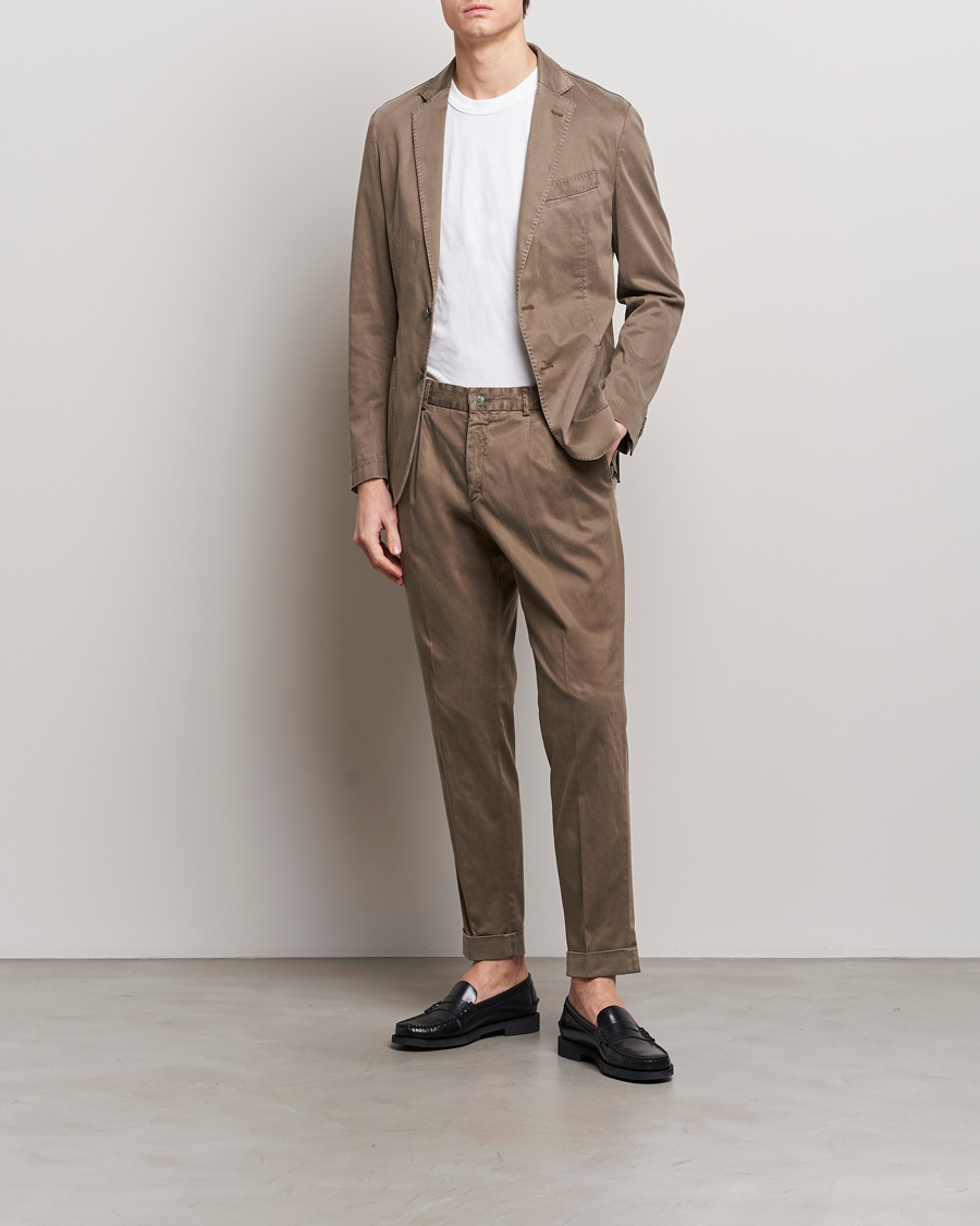 Homme | Sections | BOSS BLACK | Hanry Cotton Suit Open Brown
