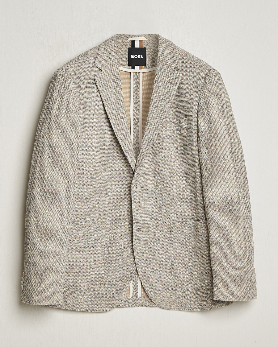Homme | Blazers | BOSS BLACK | Jaye Regular Fit Jersey Blazer Light Beige