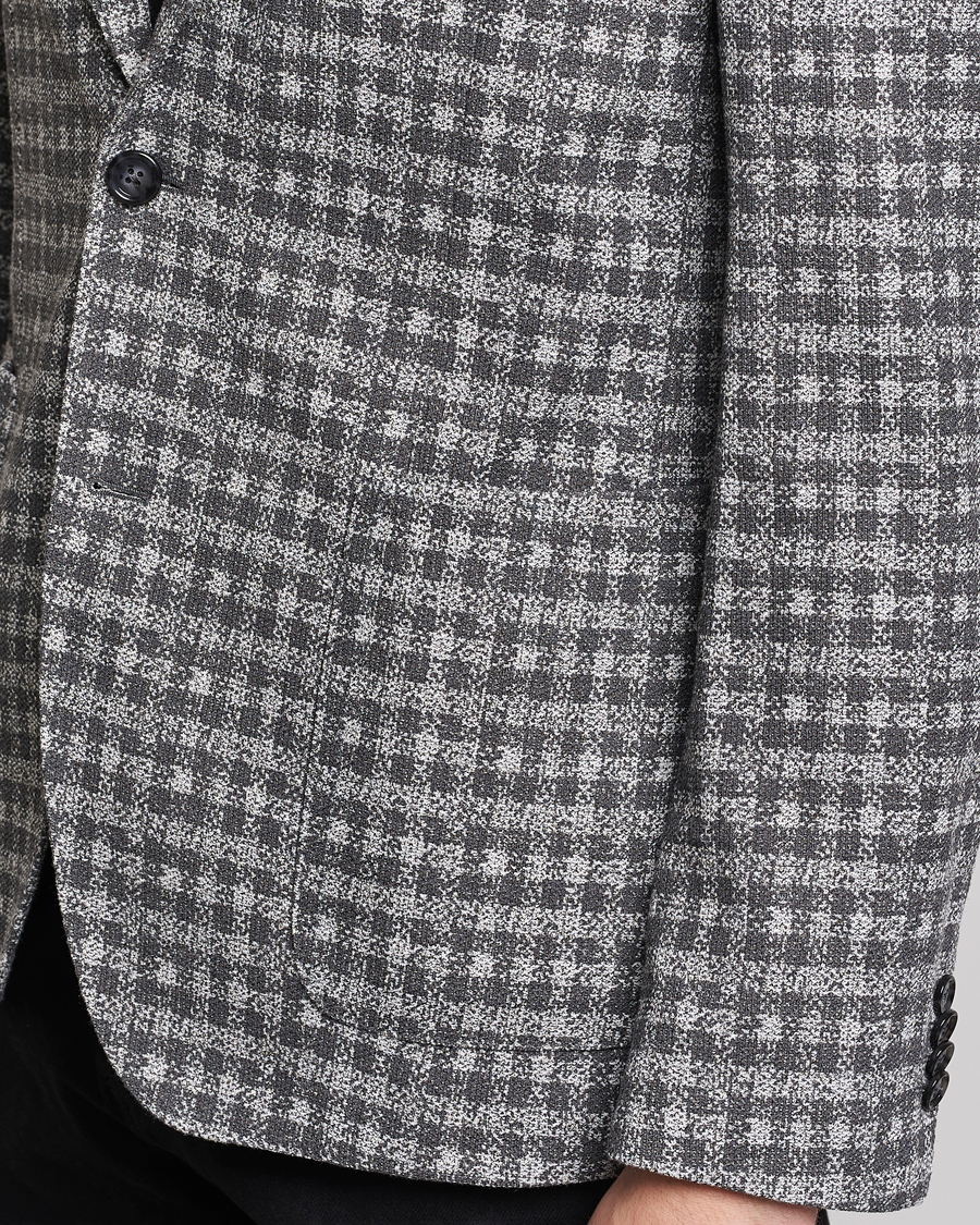 Homme | Blazers | BOSS BLACK | Hanry Checked Jersey Blazer Silver