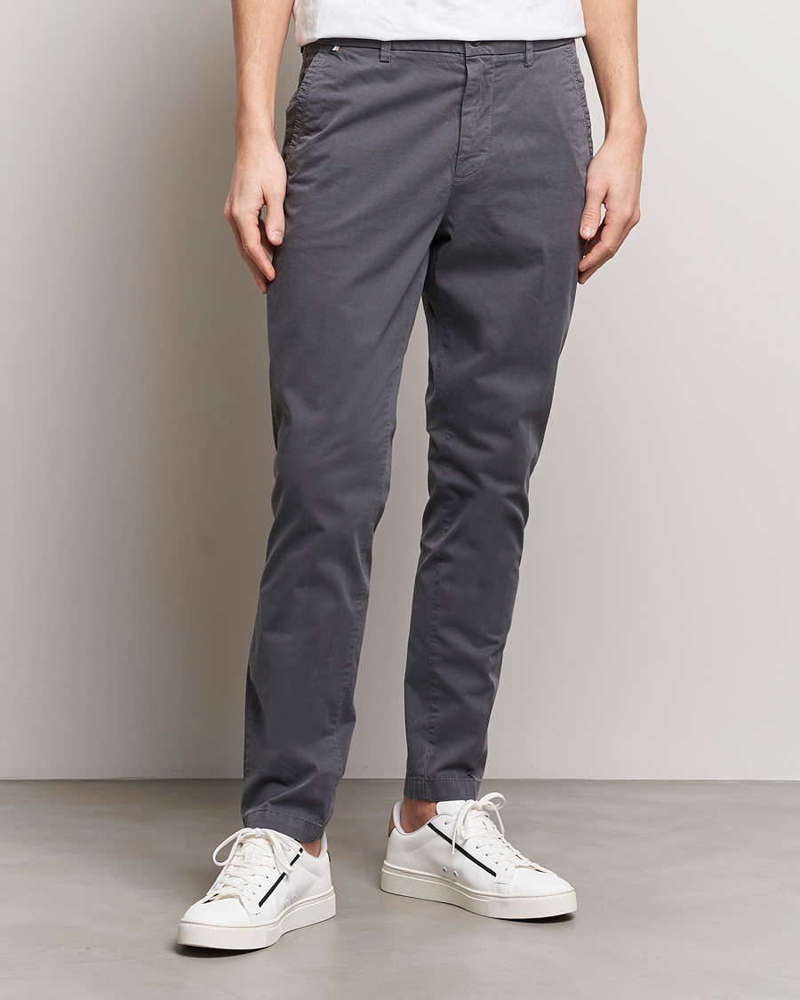 Men | Trousers | BOSS BLACK | Kaiton Cotton Pants Medium Grey