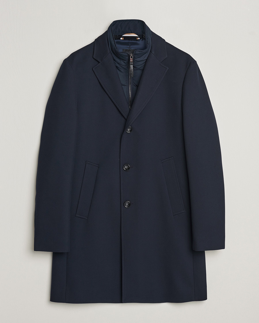 Homme | Manteaux Et Vestes | BOSS BLACK | Hyde Cotton Coat Dark Blue