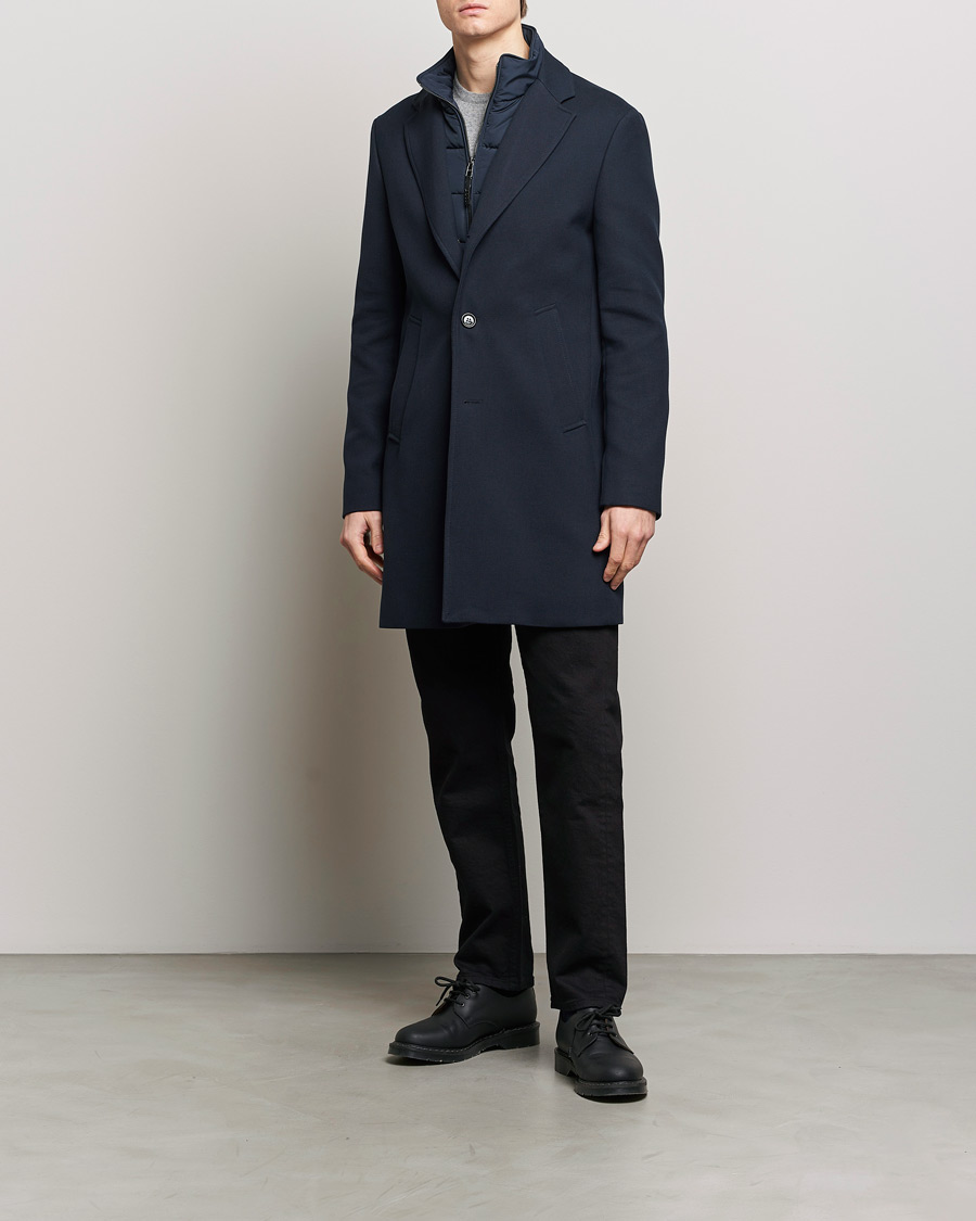Homme | Manteaux Et Vestes | BOSS BLACK | Hyde Cotton Coat Dark Blue