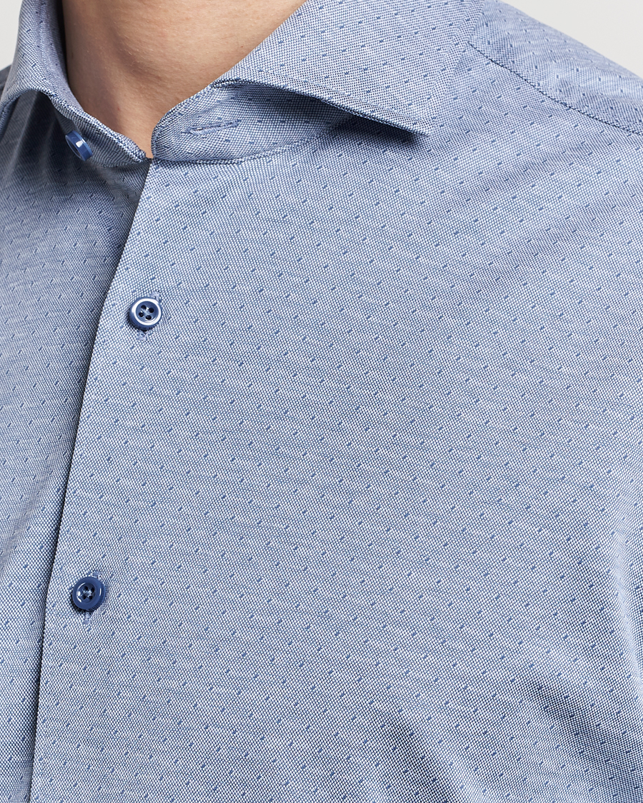 Homme | Chemises | BOSS BLACK | Hal Cotton Jersey Shirt Open Blue