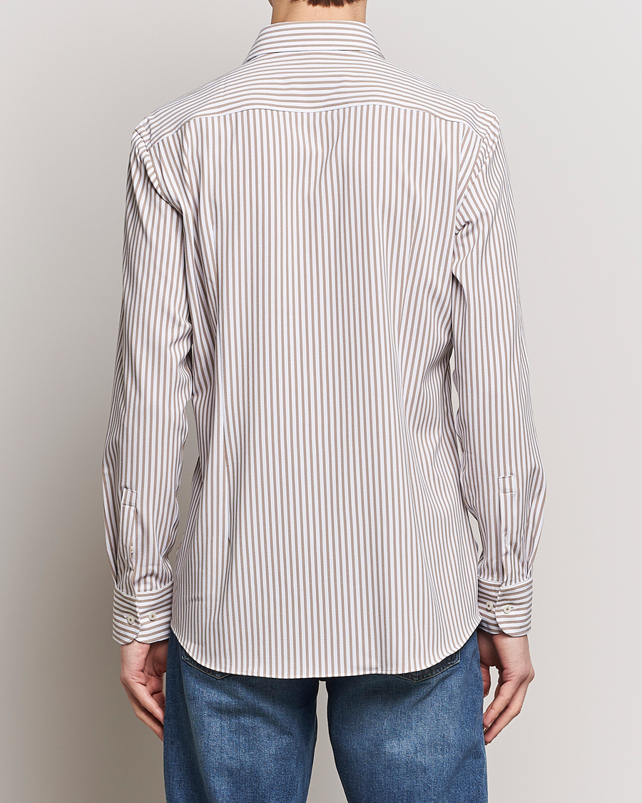 Homme | Chemises | BOSS BLACK | Hank 4-Way Stretch Striped Shirt Medium Beige