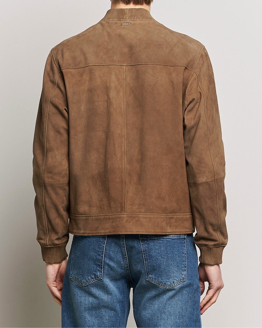 Homme | Manteaux Et Vestes | BOSS BLACK | Malbano Leather Jacket Open Brown