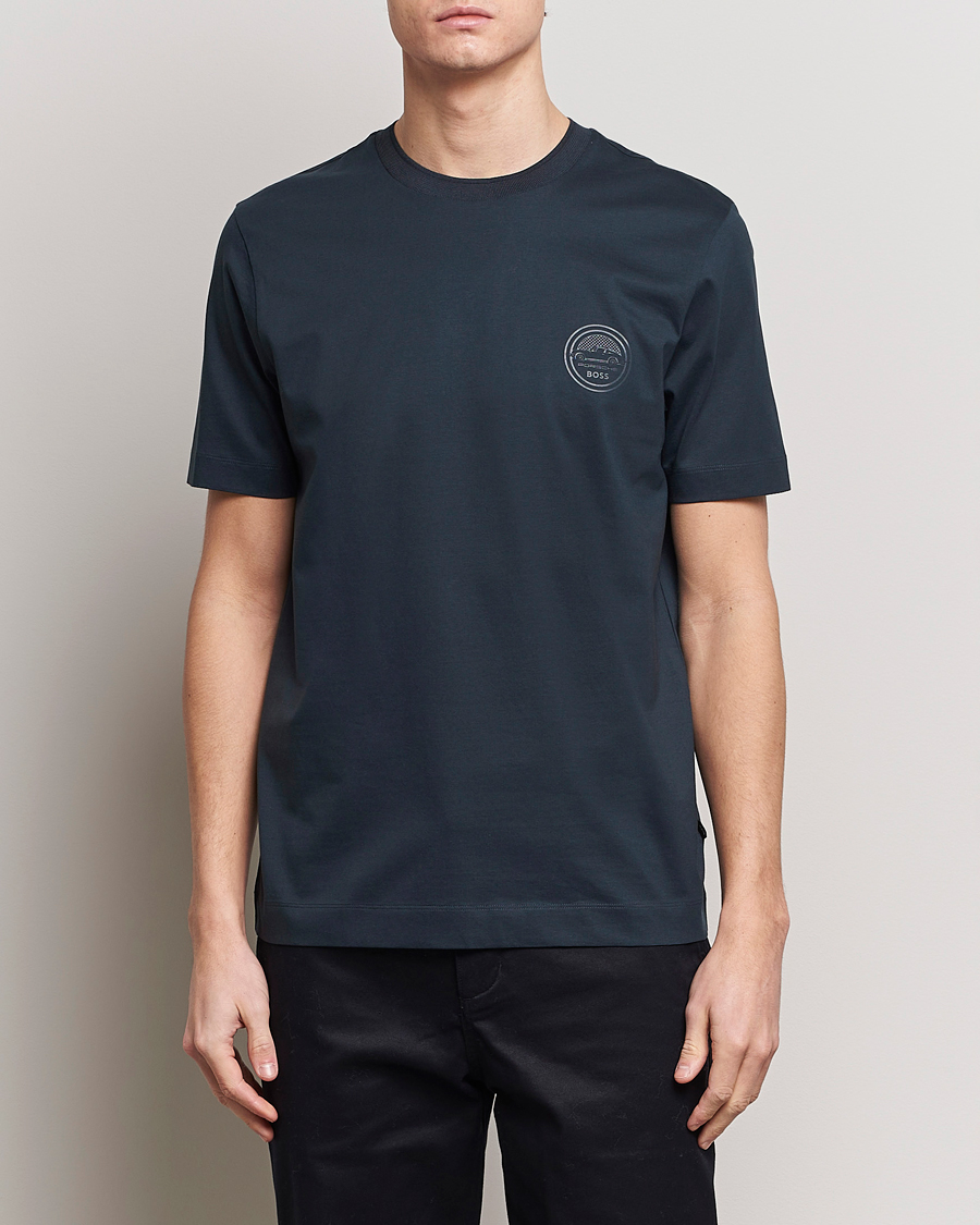 Homme | T-shirts À Manches Courtes | BOSS BLACK | Porsche Thompson T-Shirt Dark Blue