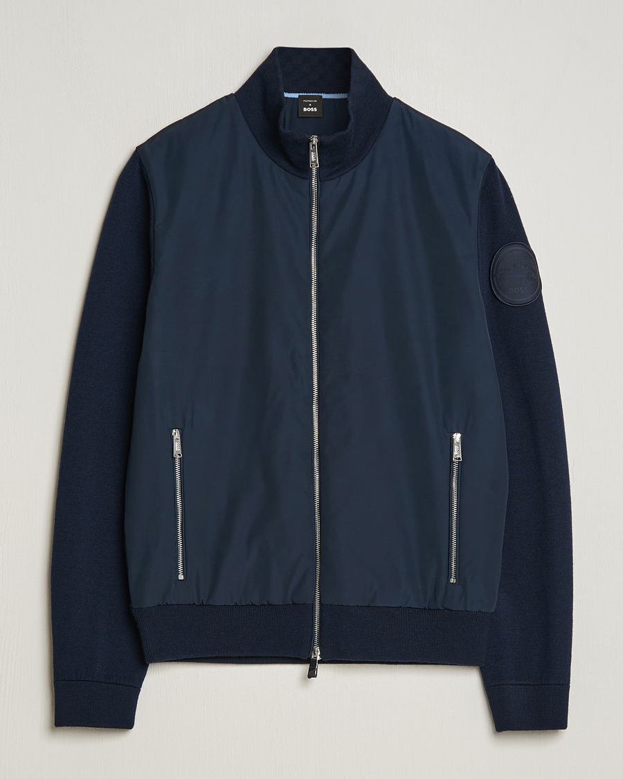 Homme | Manteaux Et Vestes | BOSS BLACK | Porsche Papillon Hybrid Jacket Dark Blue