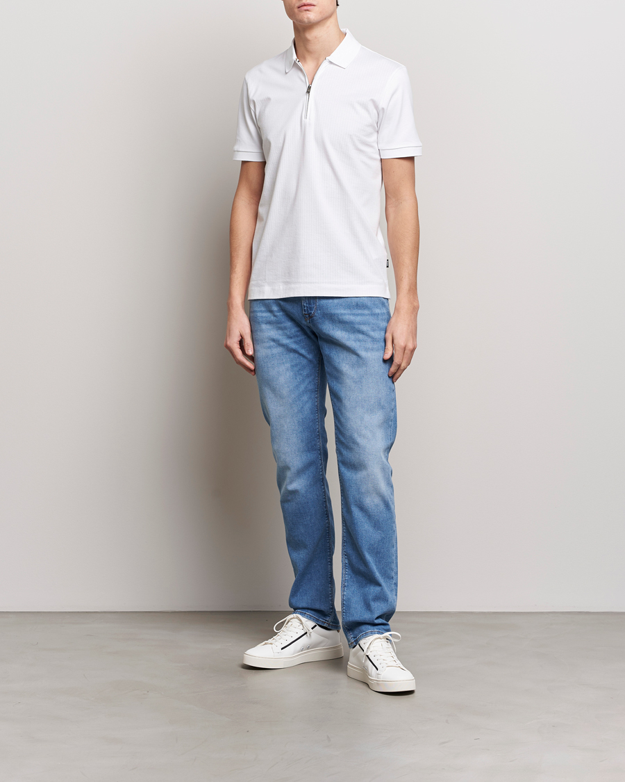 Homme | Polos | BOSS BLACK | Polston Half-Zip Piké White