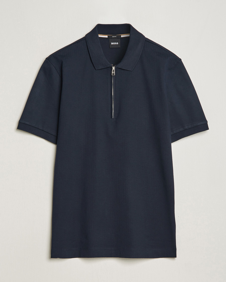 Homme | Polos | BOSS BLACK | Polston Half-Zip Piké Dark Blue