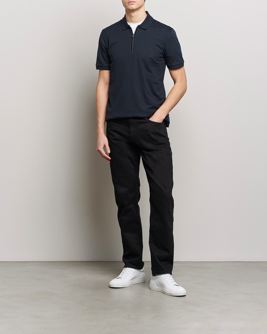 Homme | Polos | BOSS BLACK | Polston Half-Zip Piké Dark Blue