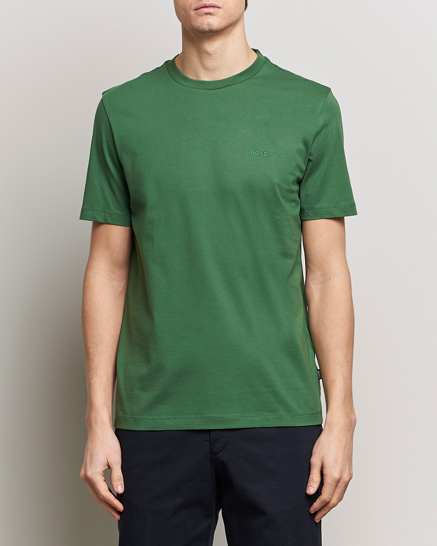 Homme | T-shirts À Manches Courtes | BOSS BLACK | Thompson Crew Neck T-Shirt Open Green