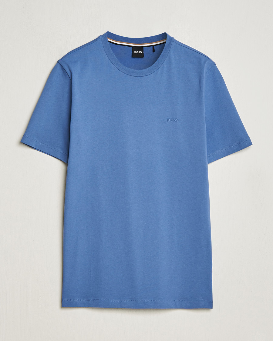 Homme | T-shirts | BOSS BLACK | Thompson Crew Neck T-Shirt Open Blue