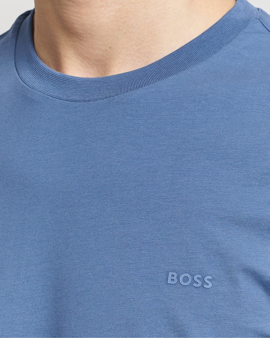 Homme | T-shirts | BOSS BLACK | Thompson Crew Neck T-Shirt Open Blue