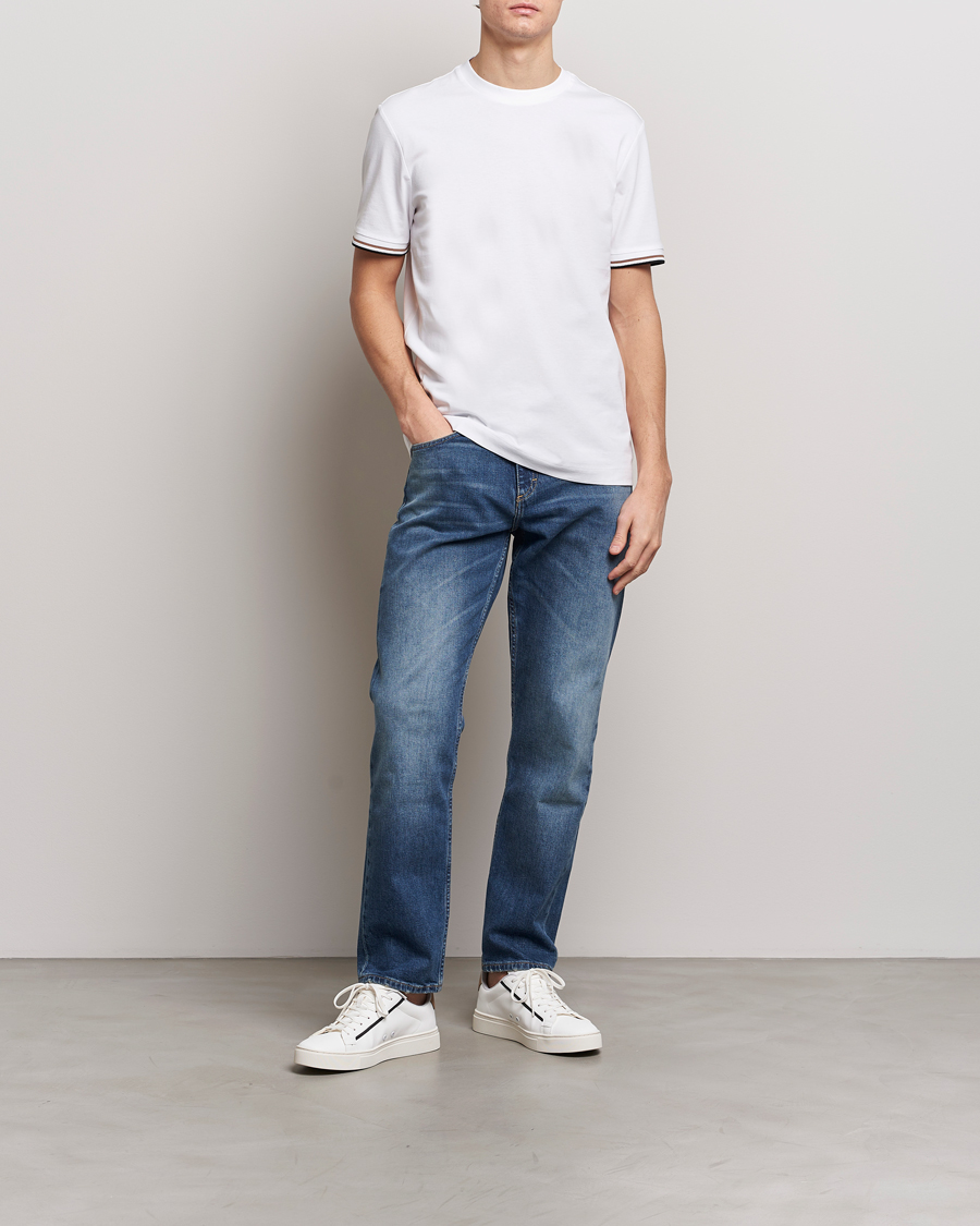 Homme | T-shirts | BOSS BLACK | Thompson Tipped Crew Neck T-Shirt White