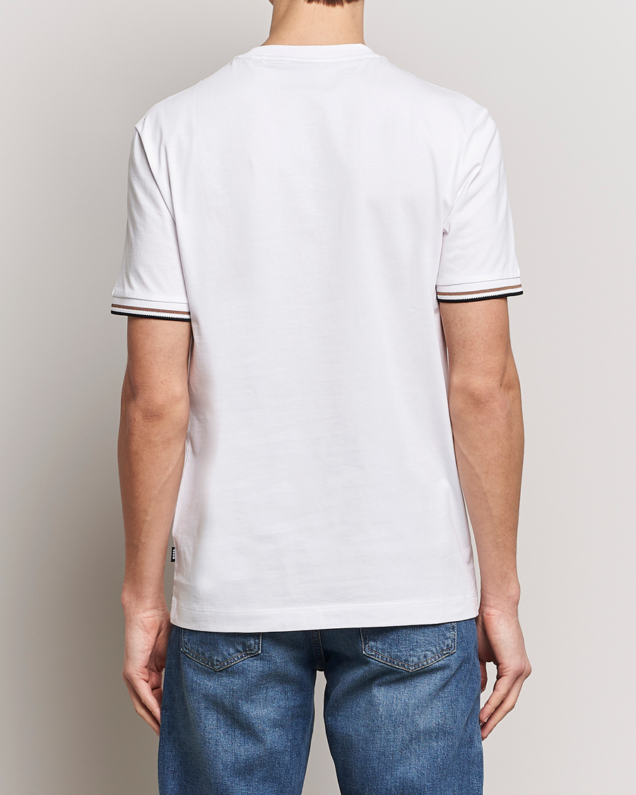 Homme | T-shirts | BOSS BLACK | Thompson Tipped Crew Neck T-Shirt White