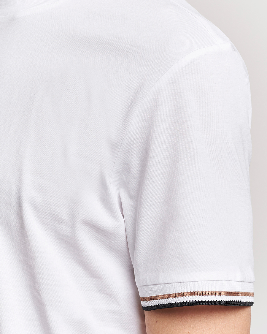 Homme | T-shirts | BOSS BLACK | Thompson Tipped Crew Neck T-Shirt White