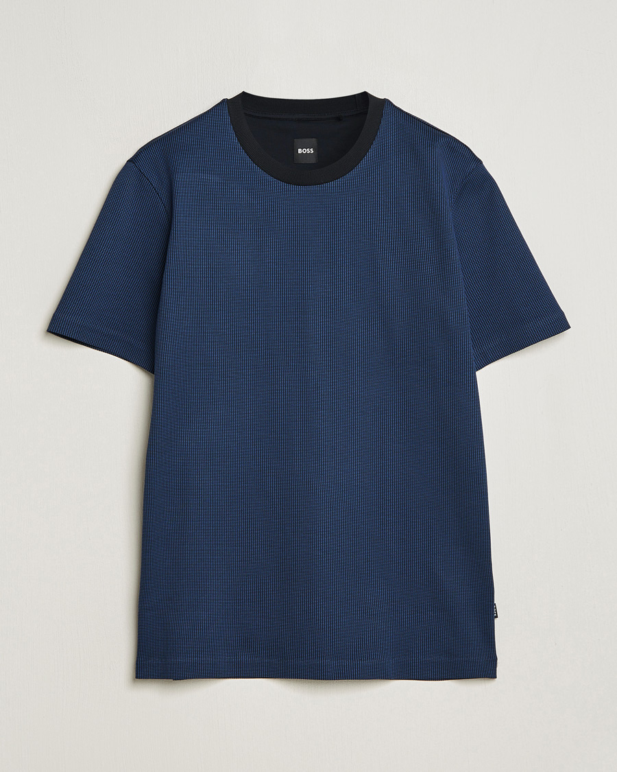 Homme | T-shirts | BOSS BLACK | Tiburt Crew Neck T-Shirt Dark Blue
