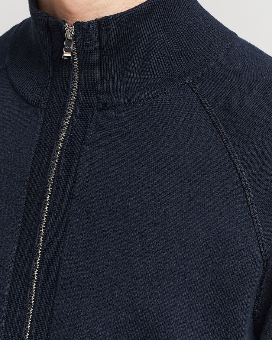 Homme | Pulls Et Tricots | BOSS BLACK | Perrone Knitted Full-Zip Dark Blue