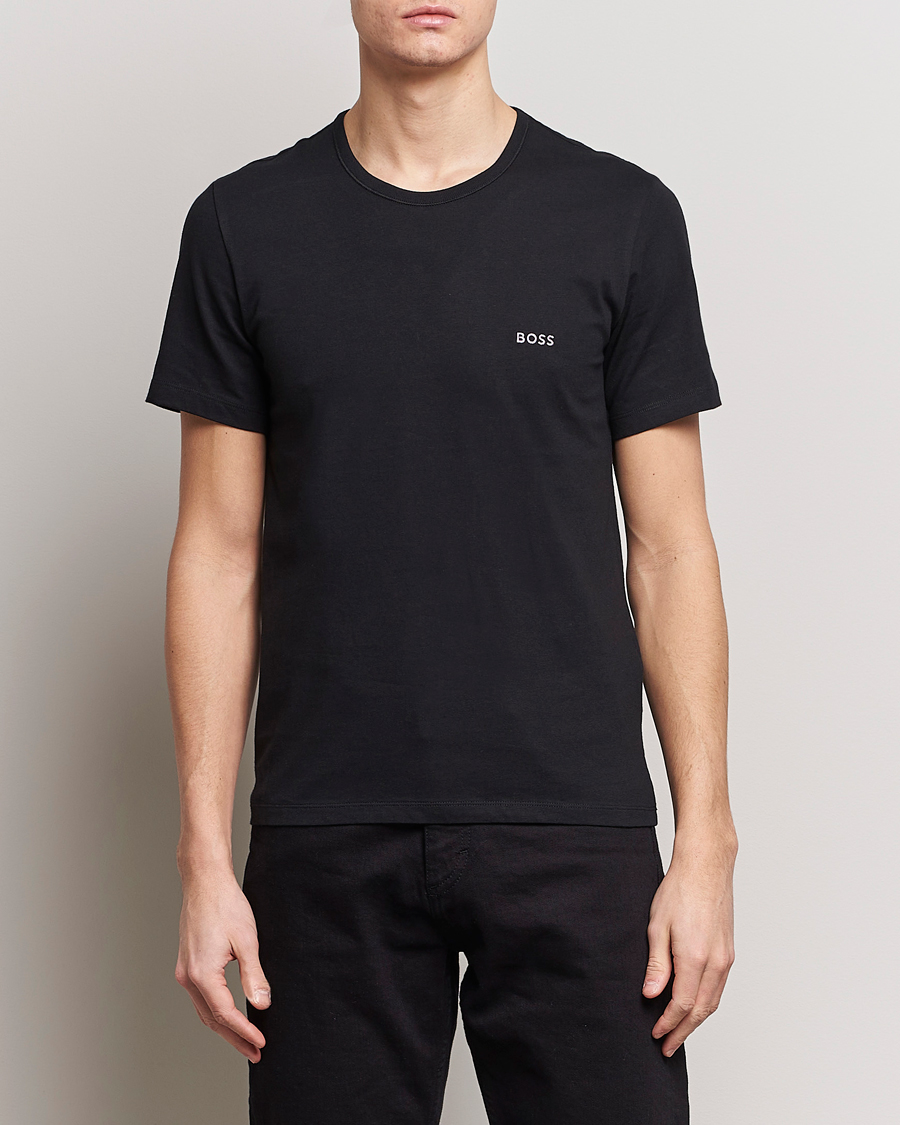 Homme | T-shirts | BOSS BLACK | 3-Pack Crew Neck T-Shirt Black/White/Blue