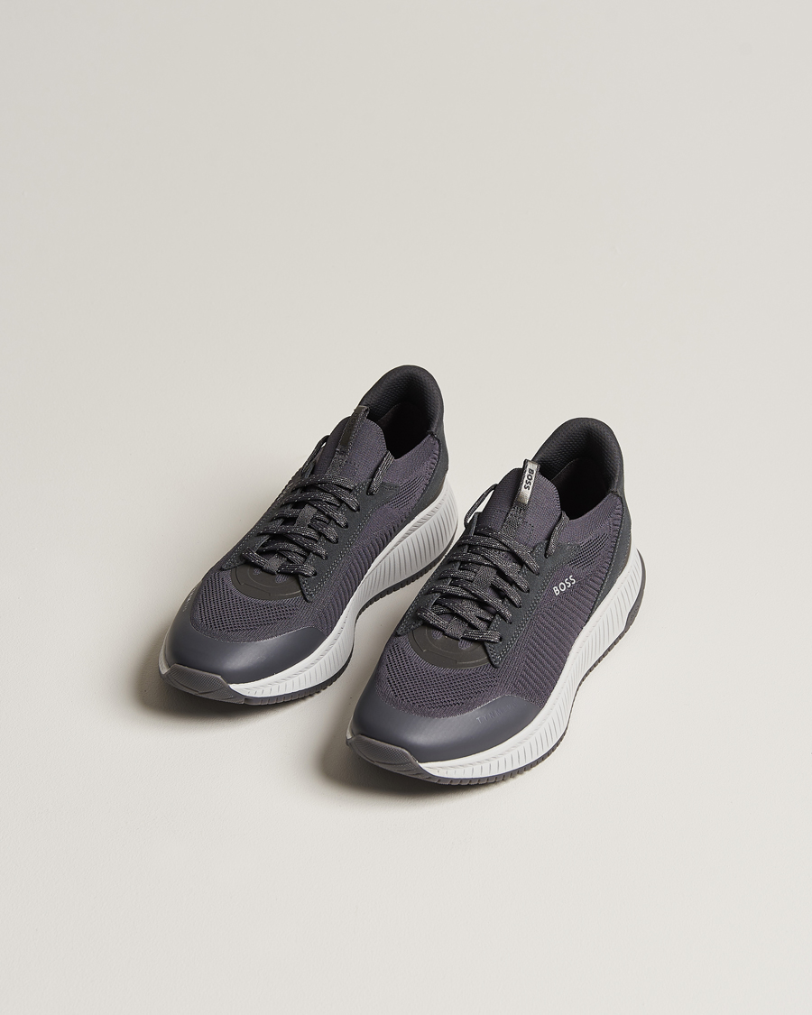 Homme | Chaussures De Running | BOSS BLACK | Titanium Evo Sneaker Grey