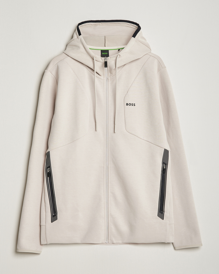 Homme | Pulls Et Tricots | BOSS GREEN | Saggy Full-Zip Hoodie Light Beige