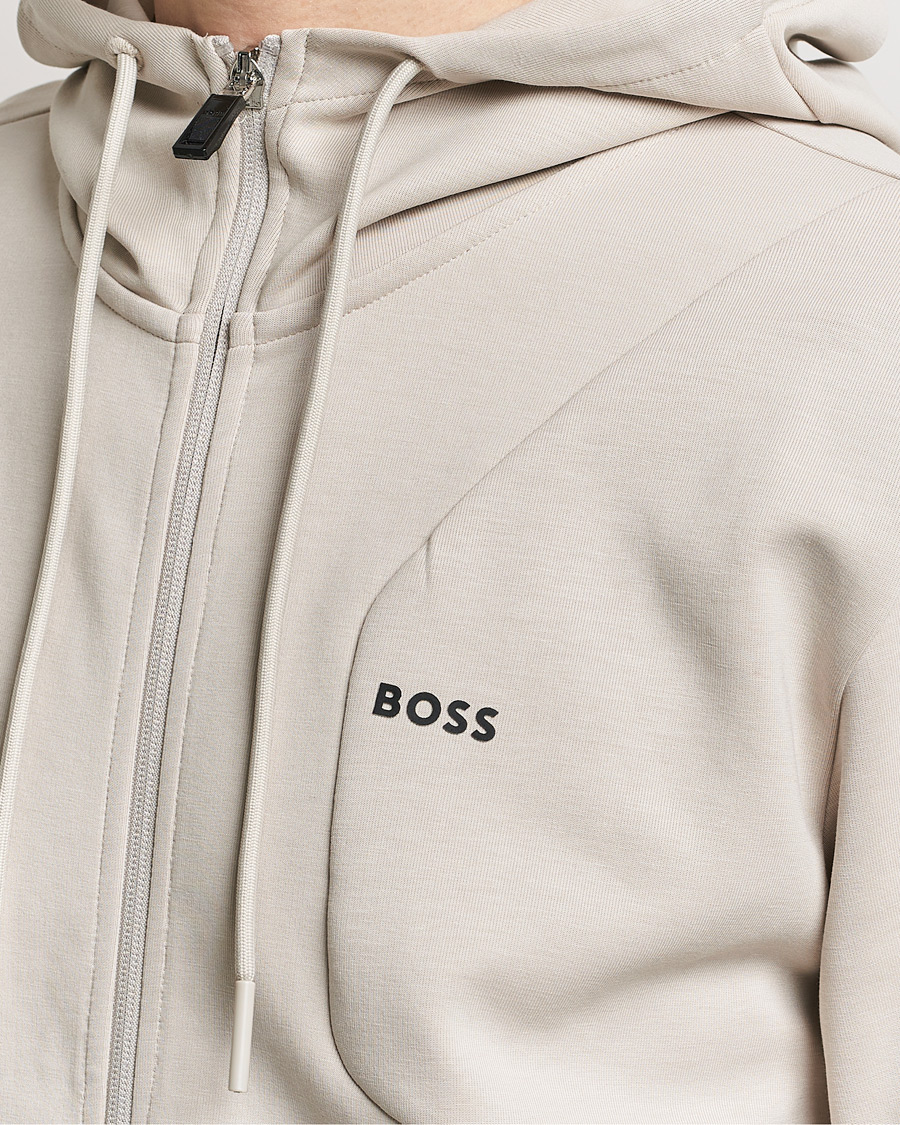 Homme | Pulls Et Tricots | BOSS GREEN | Saggy Full-Zip Hoodie Light Beige