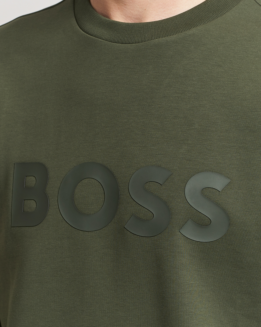 Homme | Pulls Et Tricots | BOSS GREEN | Salbo Logo Sweatshirt Open Green