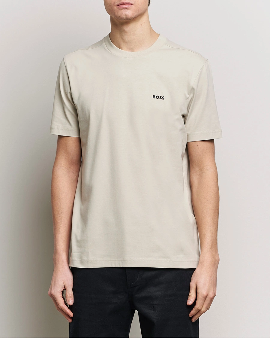 Homme | T-shirts | BOSS GREEN | Crew Neck T-Shirt Light Beige