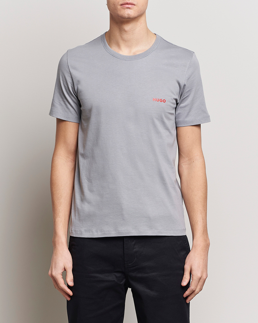 Homme | T-shirts | HUGO | 3-Pack Logo Crew Neck T-Shirt Green/Navy/Grey