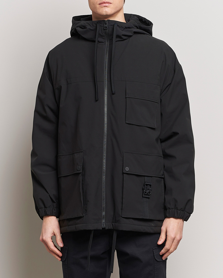Homme | Soldes Vêtements | HUGO | Borjo Hooded Jacket Black