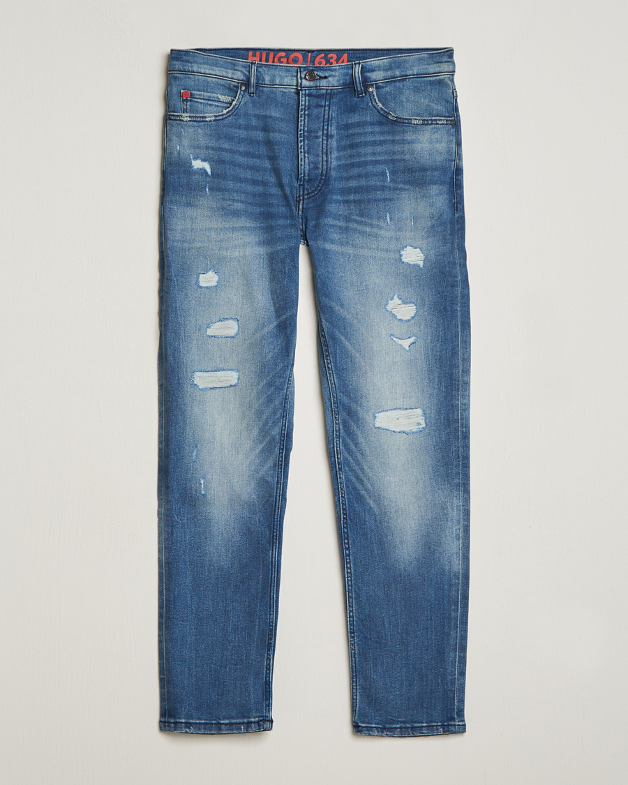 Homme | Jeans | HUGO | 634 Tapered Fit Stretch Jeans Bright Blue