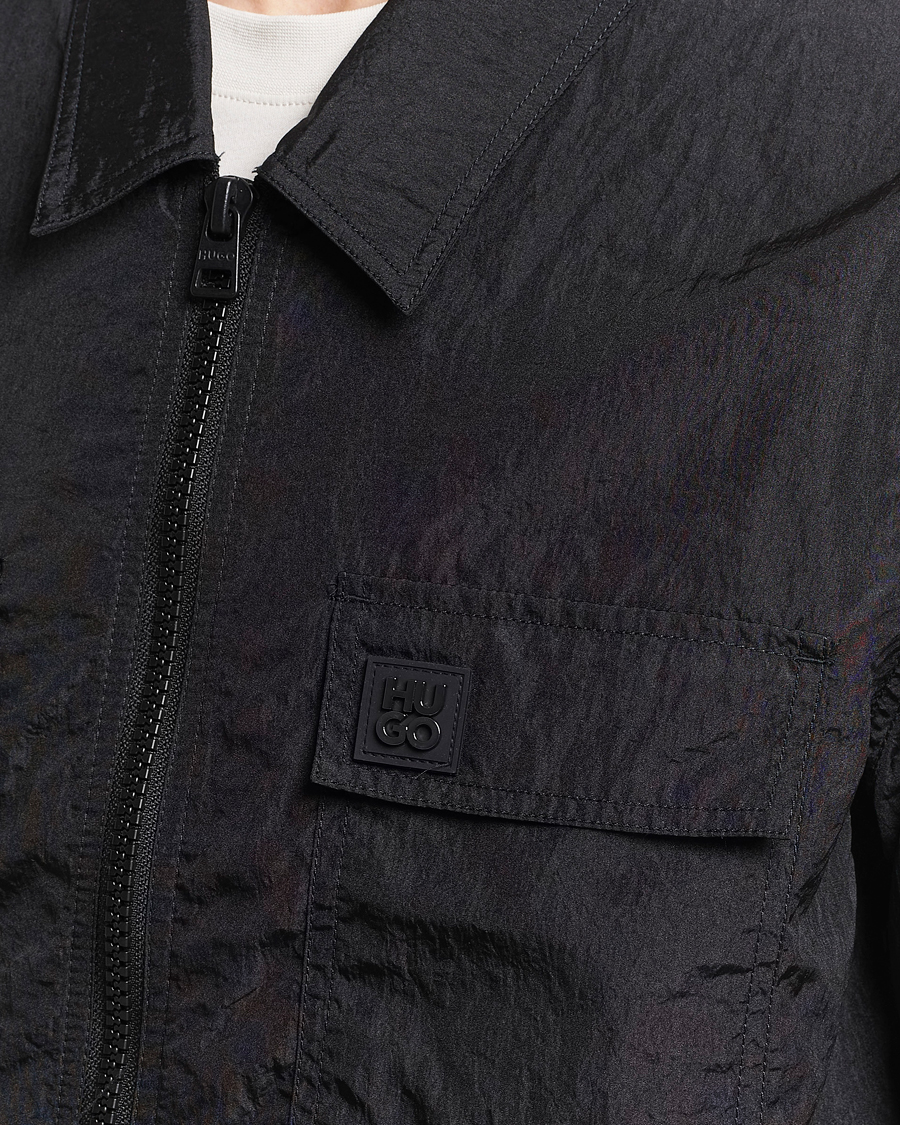 Homme | Chemises | HUGO | Emalo Full-Zip Overshirt Black
