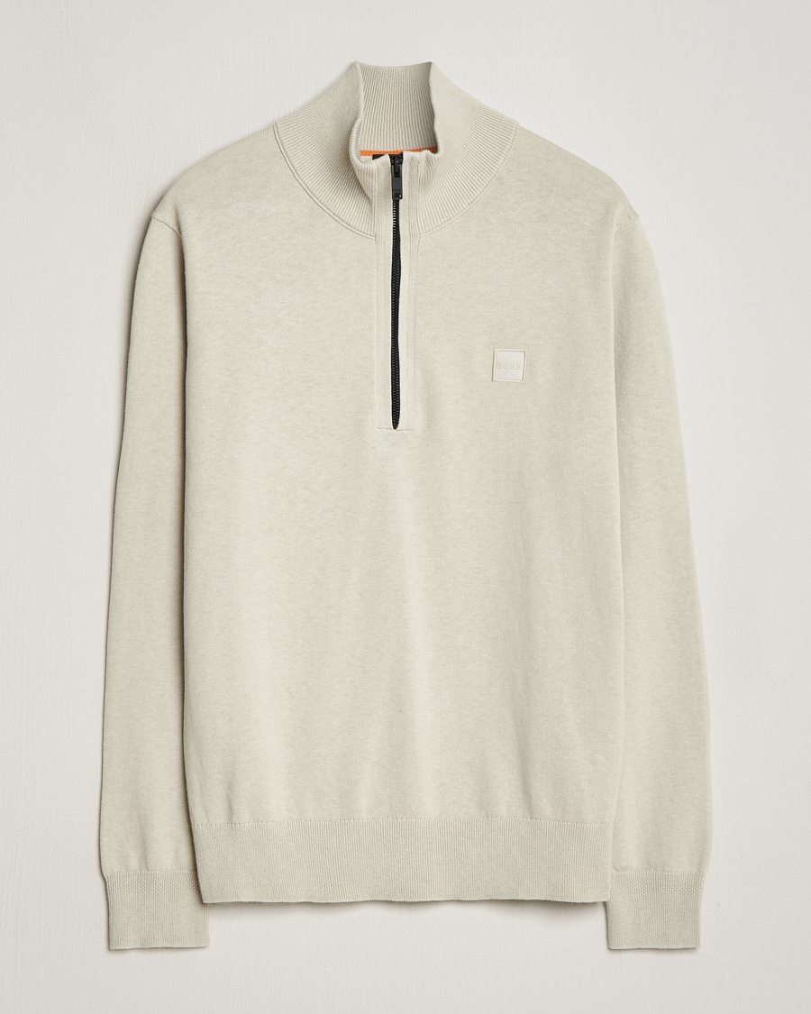 Homme | Pulls Et Tricots | BOSS ORANGE | Kanobix Knitted Half-Zip Light Beige