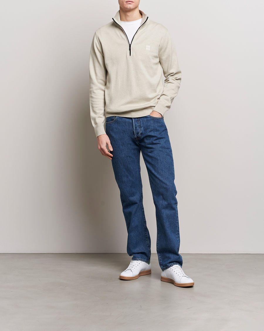 Homme | Pulls Et Tricots | BOSS ORANGE | Kanobix Knitted Half-Zip Light Beige