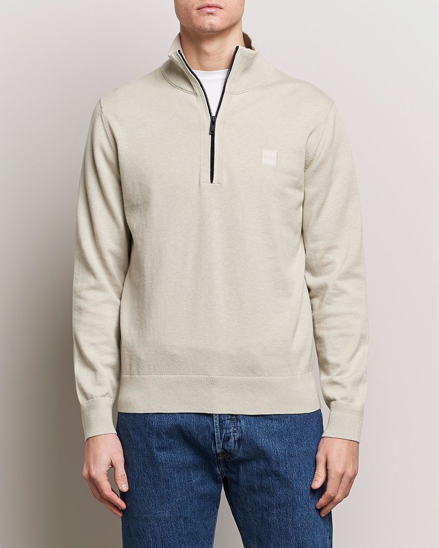 Homme | Pulls Et Tricots | BOSS ORANGE | Kanobix Knitted Half-Zip Light Beige